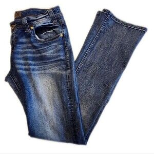 Rock And Roll Denim Rival Low Rise Bootcut, Distressed Jeans 30x34